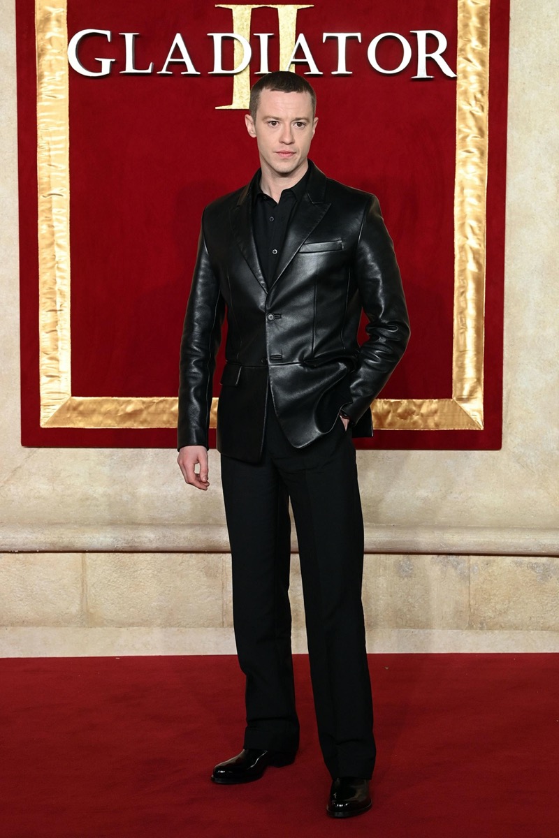 Joseph Quinn wears Prada at the “Gladiator II” premiere in London