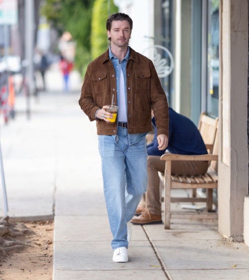 Patrick Schwarzenegger wears Banana Republic.