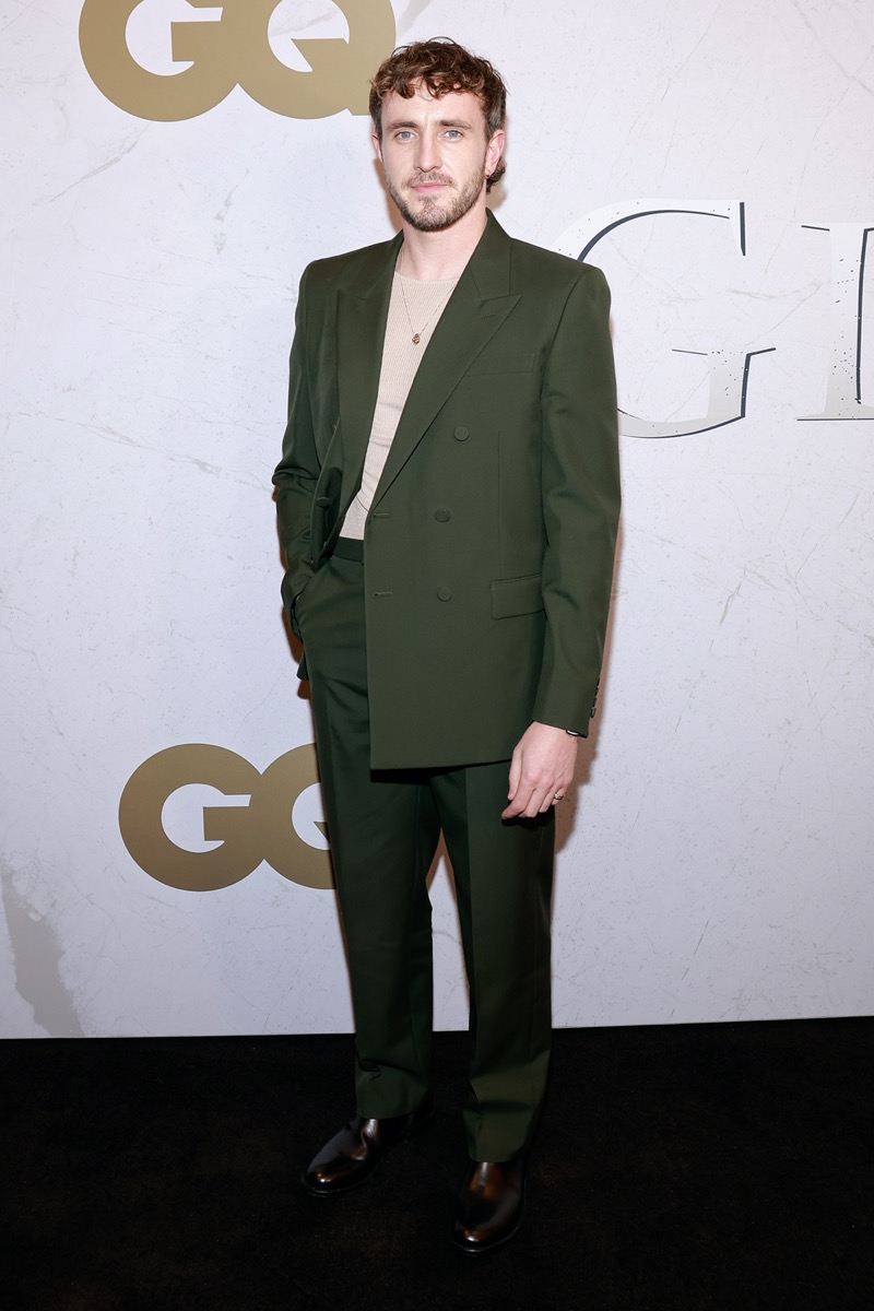 Paul Mescal wears Gucci at a “Gladiator II” screening.